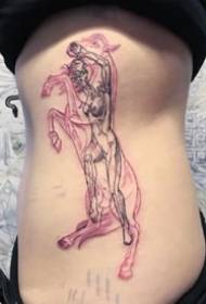 创意人兽合一线条纹身--加拿大纹身艺术家 Pablo Puentes?纹身图案作品