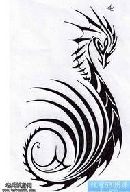 Rankraštinio „Totem Dragon“ tatuiruotės raštas