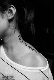 Simple and fresh Roman numeral tattoo pattern
