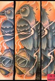 recommend a black crow tattoo pattern for everyone