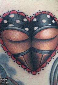Europski i američki stil blago tetovaža srca uzorak