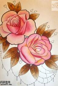 手稿玫瑰花紋身圖案