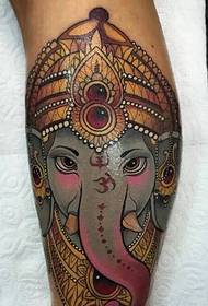 Poltsa txahala kolore tradizional berria elefante jainkoa tatuaje eredua