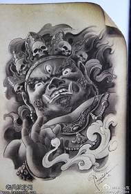 a evil god manuscript tattoo pattern