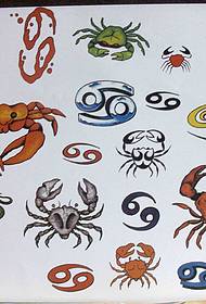 a set of stylish personality personality constellation tattoo patterns