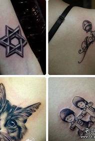 Tattoo-show Litte wy in set fan lytse frisse tatoetepatroanen oanbefelje