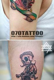2本の腕に合わせたタトゥーのデザイン