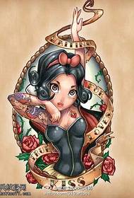 Disney Pretty Princess Manuscript Tattoo Pattern