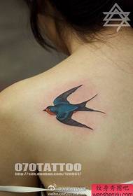 schoonheid terug een populair zwaluw tattoo-patroon