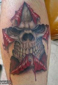 Намунаи tattoo 3dskull шахсияти