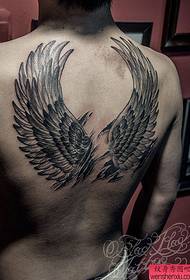 Tetovējuma parādīšanas attēls, lai dalītos ar eņģeļa spārnu tetovējuma modeli