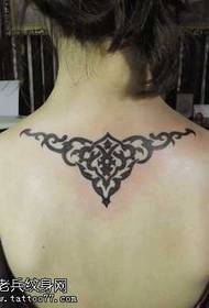 back triangle totem tattoo pattern