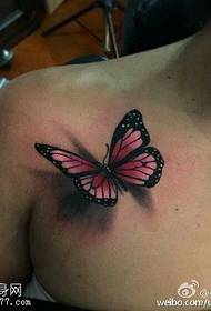3D-realistische vlinder tattoo patroon