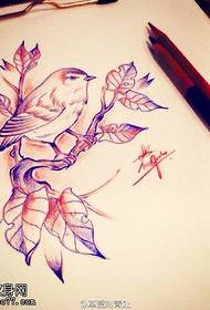 рукопис птаха татуювання візерунок