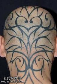 wzór tatuażu winorośli głowa totem
