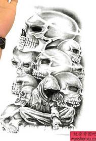 Európska lebka lebky tetovanie tetovanie