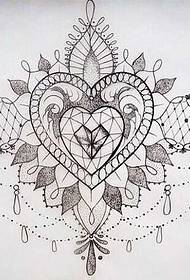 manoscritto bellissimo modello di tatuaggio d'amore