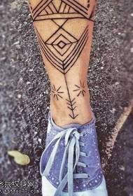 noha jednoduchý totem tetovací vzor