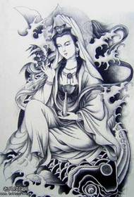 χειρόγραφα της θεάς του τατουάζ Guanyin