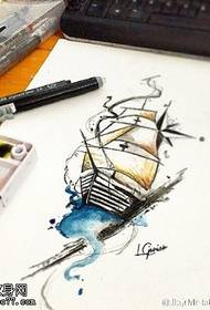 Manoscritto a vela modello di tatuaggio