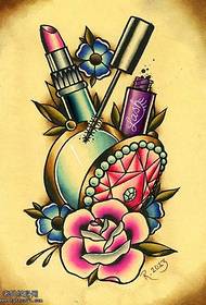 manoscritto bellissimo e bellissimo modello di tatuaggio new school