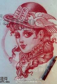 Model de tatuaj manuscris al bărbatului mare american