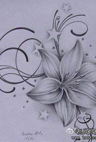 Tatoveringsbillede Vis billede Del et lilje tatoveringsmanuskriptmønster