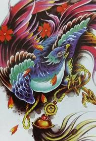 manuscript beautiful phoenix tattoo pattern