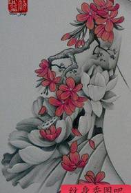 lotus tatuirovkasining qo'lyozmasi