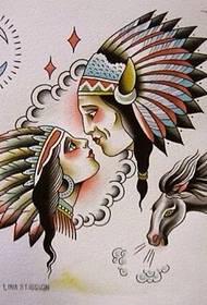 a personality horseskull tattoo pattern