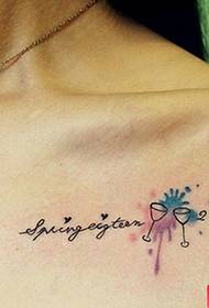 Tattoo show picture doporučit žena tetování vzor clavicle dopis