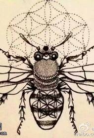 Pianu manoscrittu Thorn Bee Tattoo Pattern