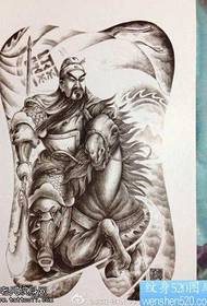 Manuscript super handsome cool Guan Gong tattoo pattern