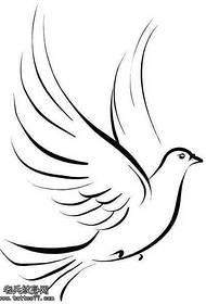 rokopisni vzorec tatoo bele golobe