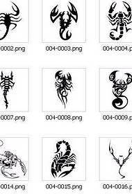 Tatuaggio Mostra un'immagine di una serie di tatuaggi di pinzette