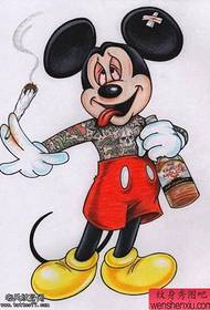 Tirada sawir-gacmeedka ayaa ku talisay sawir kartoon midab leh Mickey tattoo tattoo