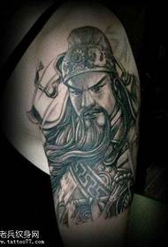 tendenza del manoscritto modello di tatuaggio Guan Gong cool bianco e nero