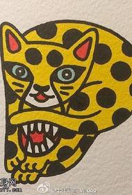 Kitten Cat Tattoo Pattern dipinta