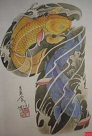 a traditional half squid tattoo pattern