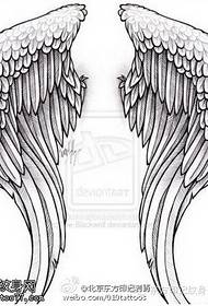 Angel Wings Manuscript Tattoo patroon