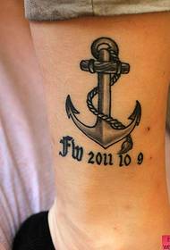Bar tatu menunjukkan bar corak tatu ankle