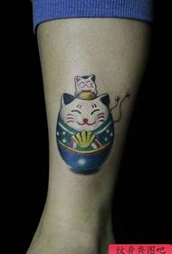 Tattoo Show wêneyên ji bo parvekirina modela tatîkek pisîk a lucky