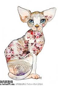 Manoscritto carino carino tatuaggio animato
