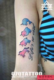 a picture on the beautiful arm Cute little tattoo pattern