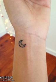 wrist small moon totem tattoo pattern