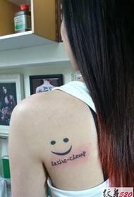 personaliti ringkas, corak tatu wajah smiley