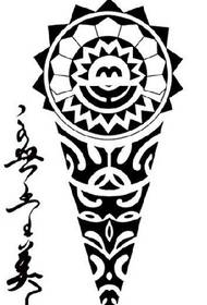Modello di tatuaggio totem Maya