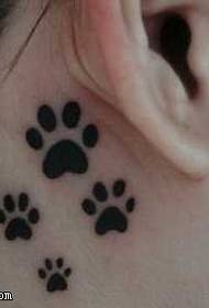 ušesni totem šapa tisk tatoo vzorec