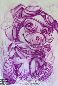 Manuskript Sketch Puppies Tattoo Muster