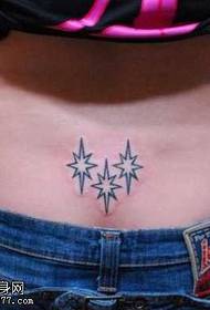 Modello di tatuaggio stella totem vita